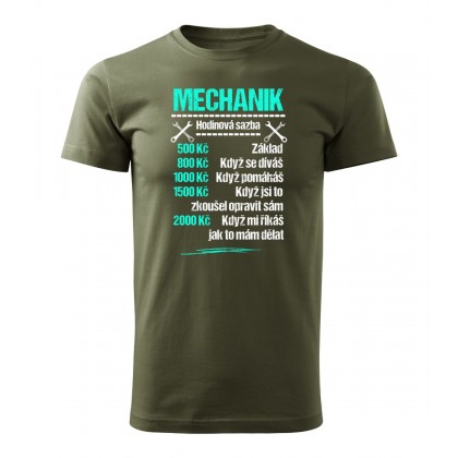 Tričko Mechanik - sazba